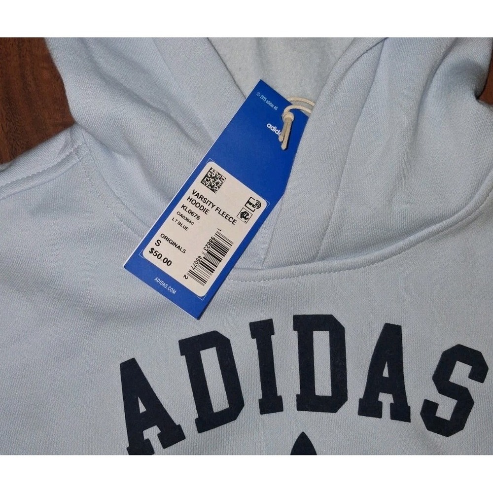 adidas Kids' Varsity Cotton Blend Fleece Hoodie Size Small (Big Kid) - Picture 4 of 4